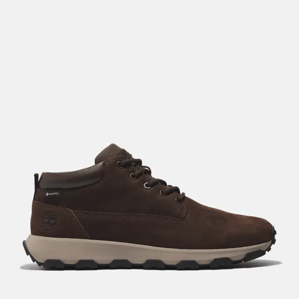 Basket mi-haute imperméable à lacets Winsor Park pour homme en marron foncé