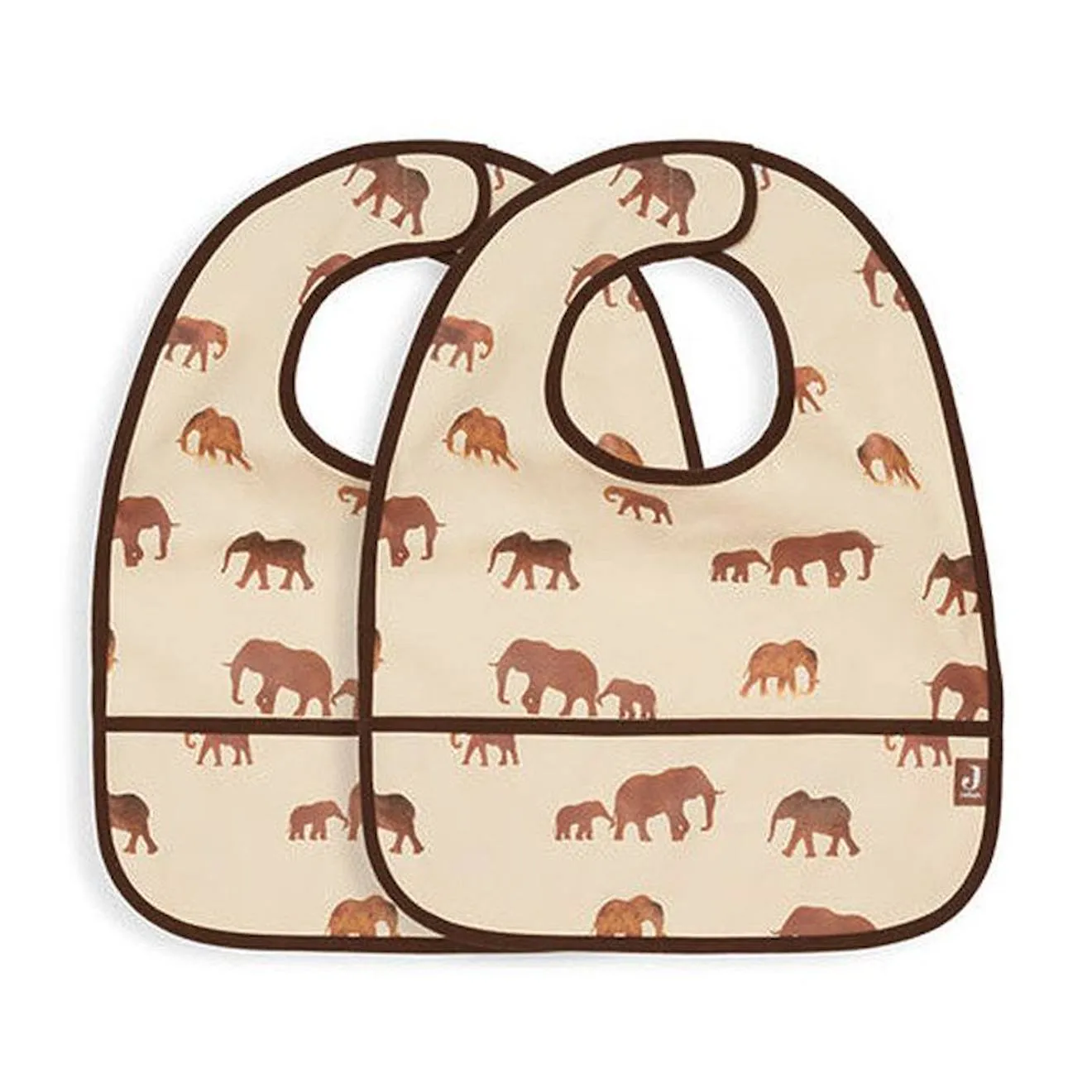 Bavoir Imperméable Savannah (2pcs) - Jollein marron - Jollein
