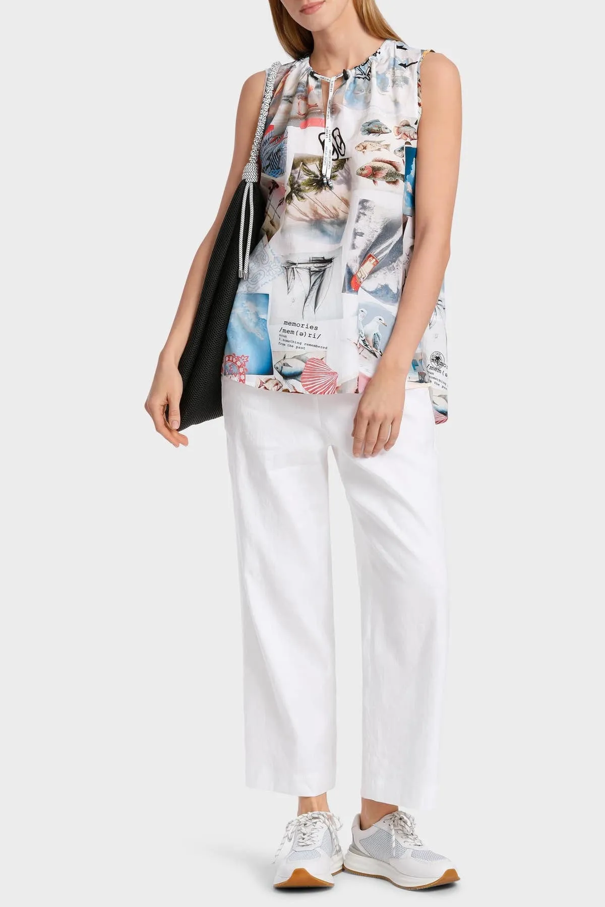 Blouse avec imprimé souvenirs