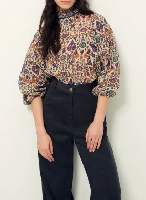 BLOUSE COL MONTANT DROITE IMPRIMéE DUCHESS - SESSUN pour FEMME | Printemps