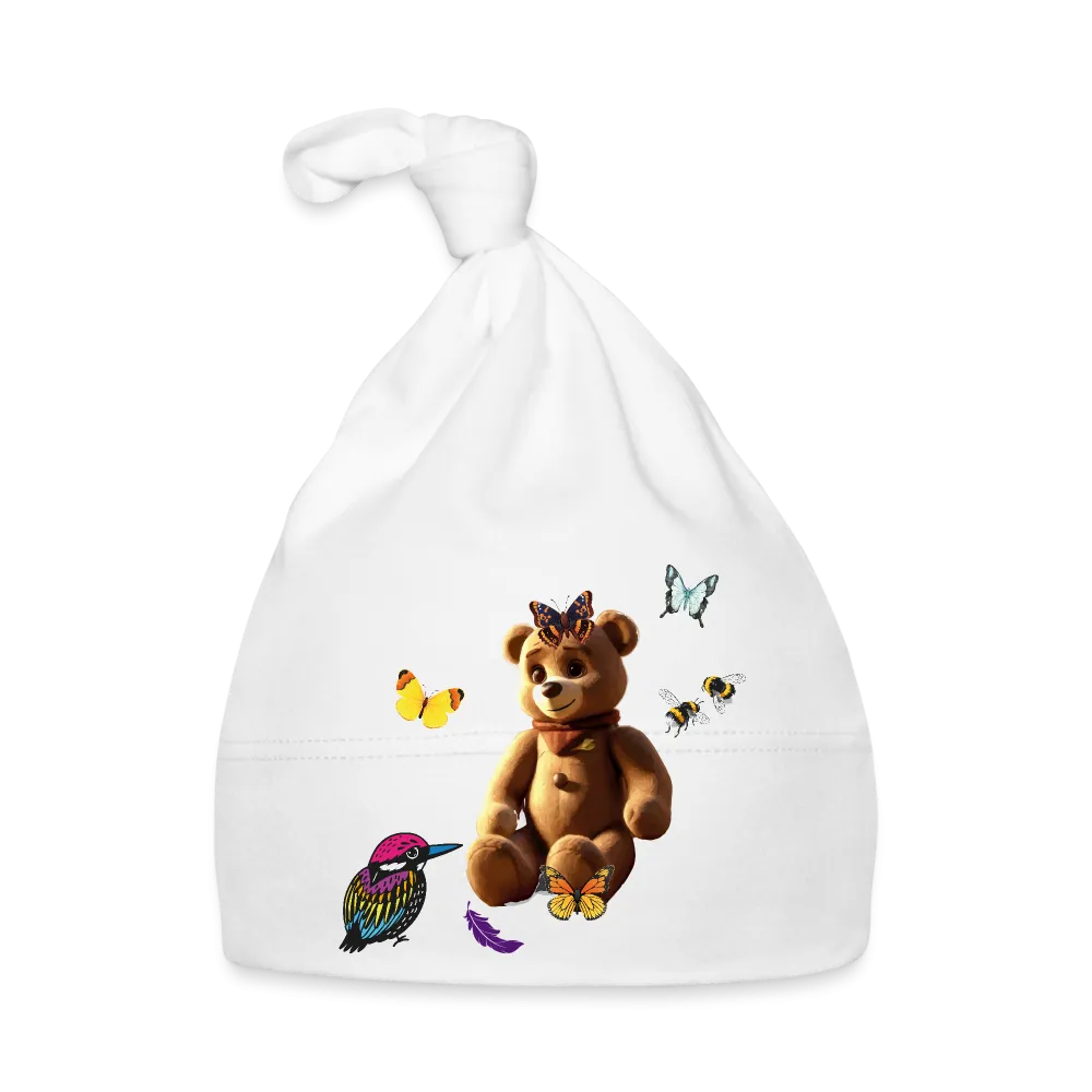 Bonnet Bébé Nounours, Oiseau et Insectes