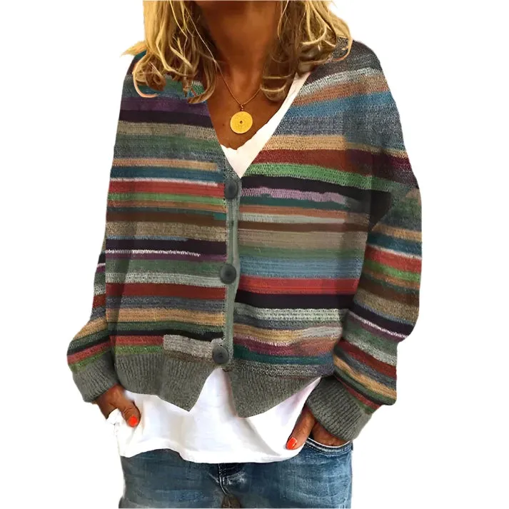 Bonnie – Pull angulaire avec imprimé stylisé
