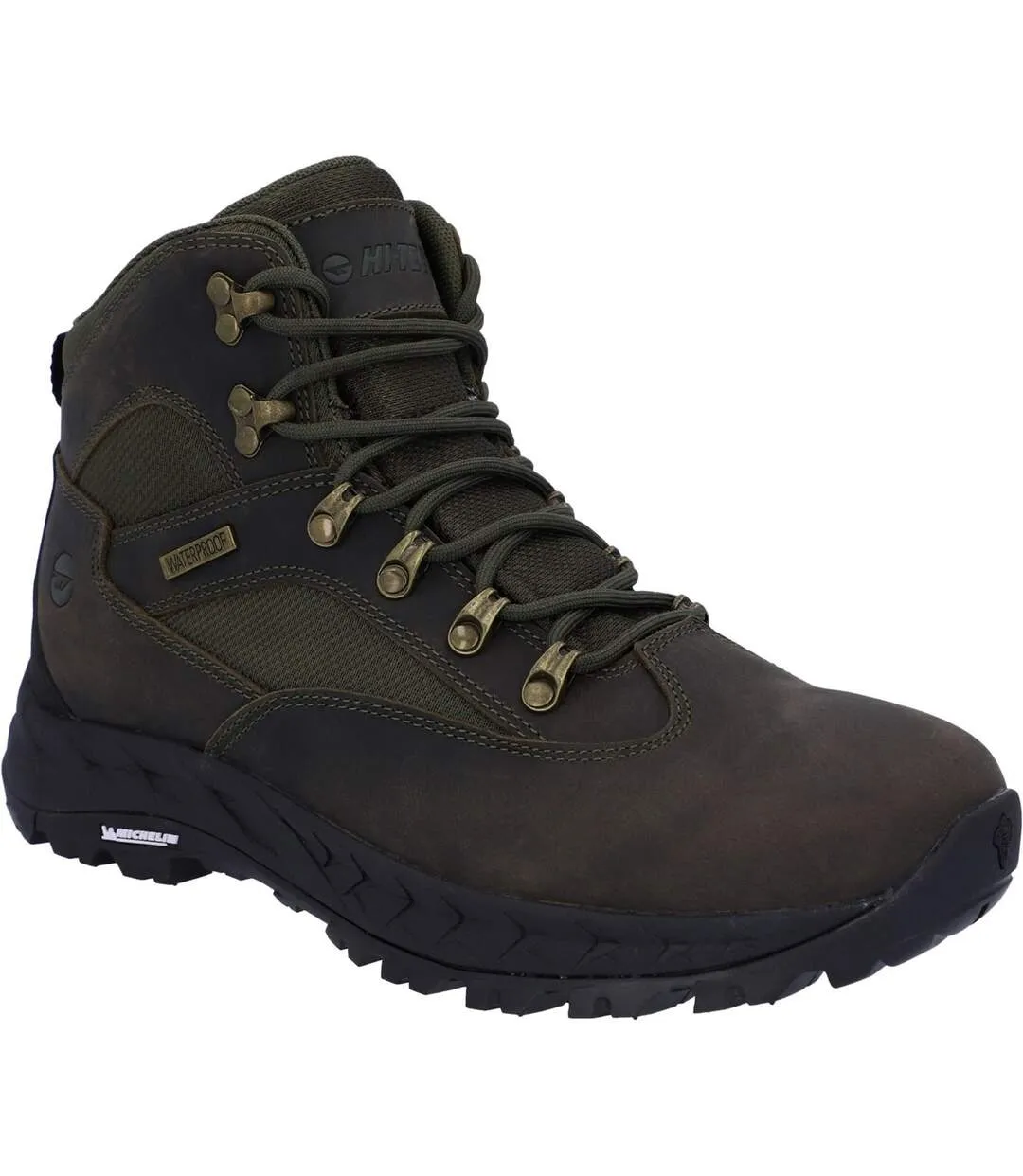Bottines de marche euro trail homme vert kaki Hi-Tec