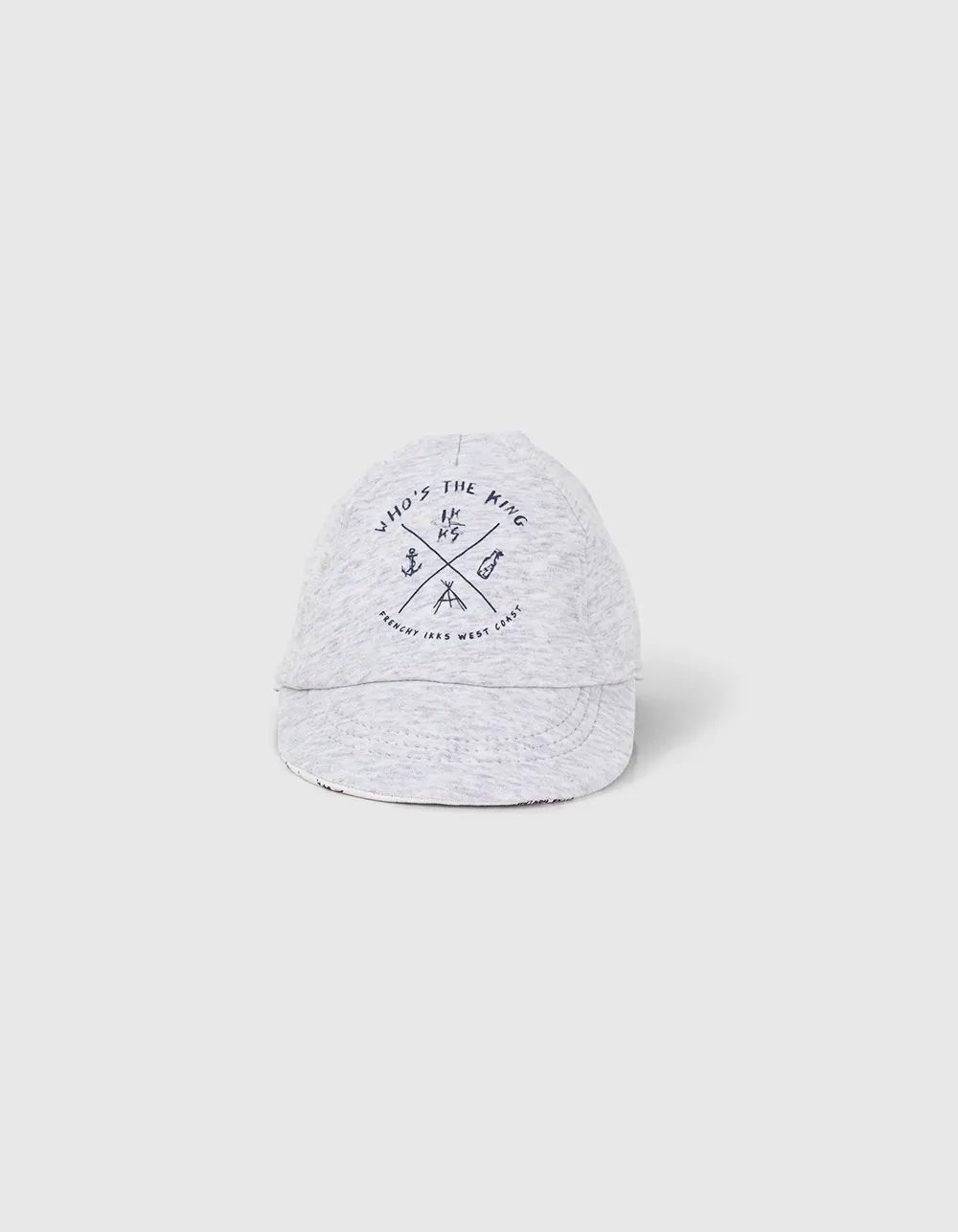 Casquette blanc cassé imprimé toile de Jouy bébé garçon 