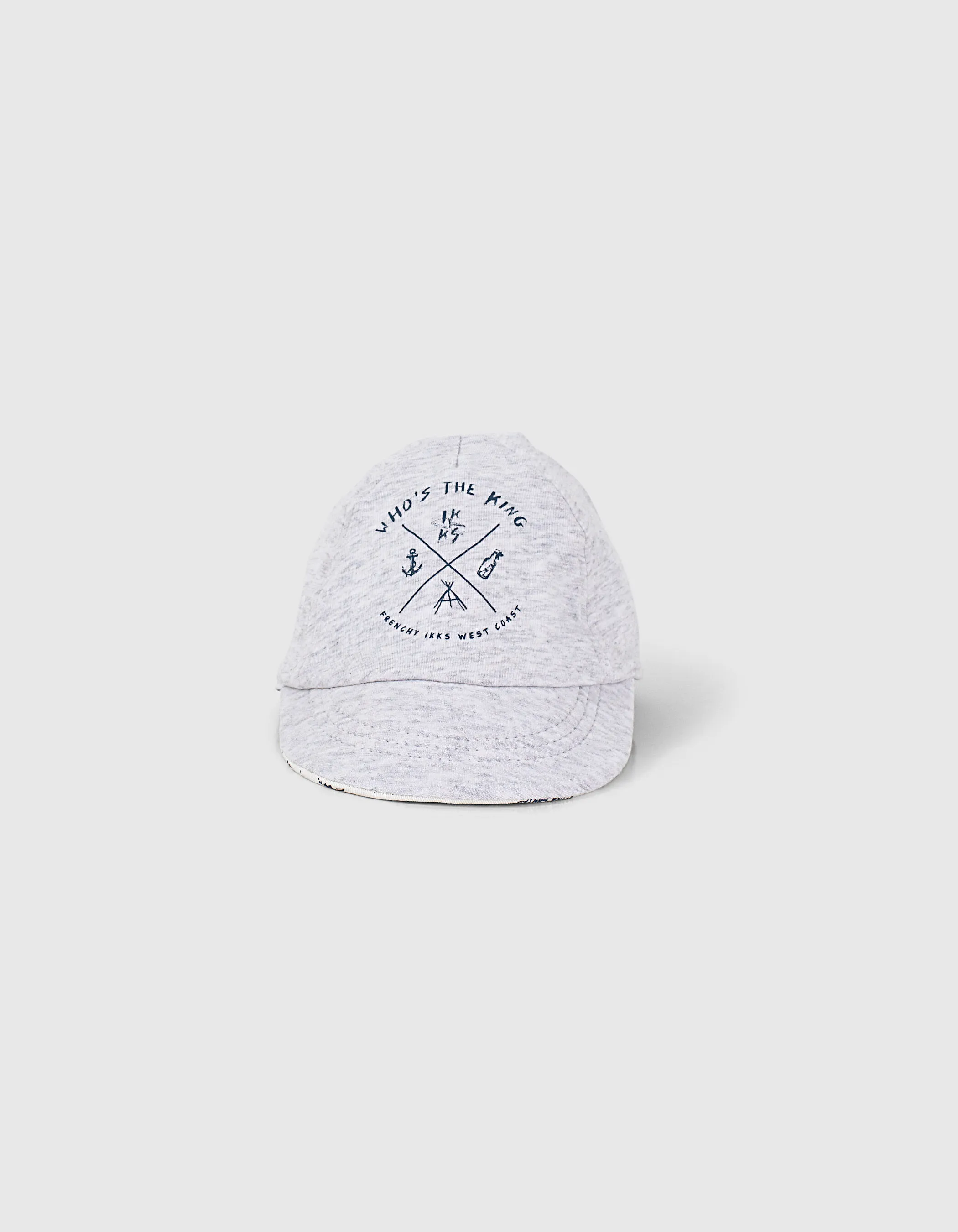 Casquette blanc cassé imprimé toile de Jouy bébé garçon 