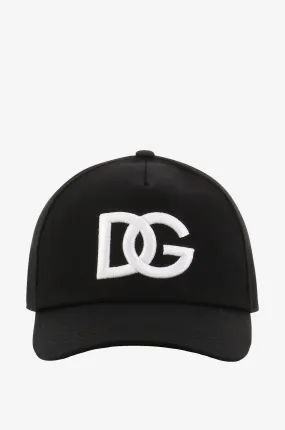 Casquette en gabardine brodée DG
