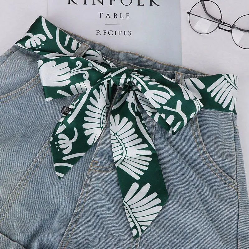 Ceinture foulard, à motif tropical, modèle Thelcunia