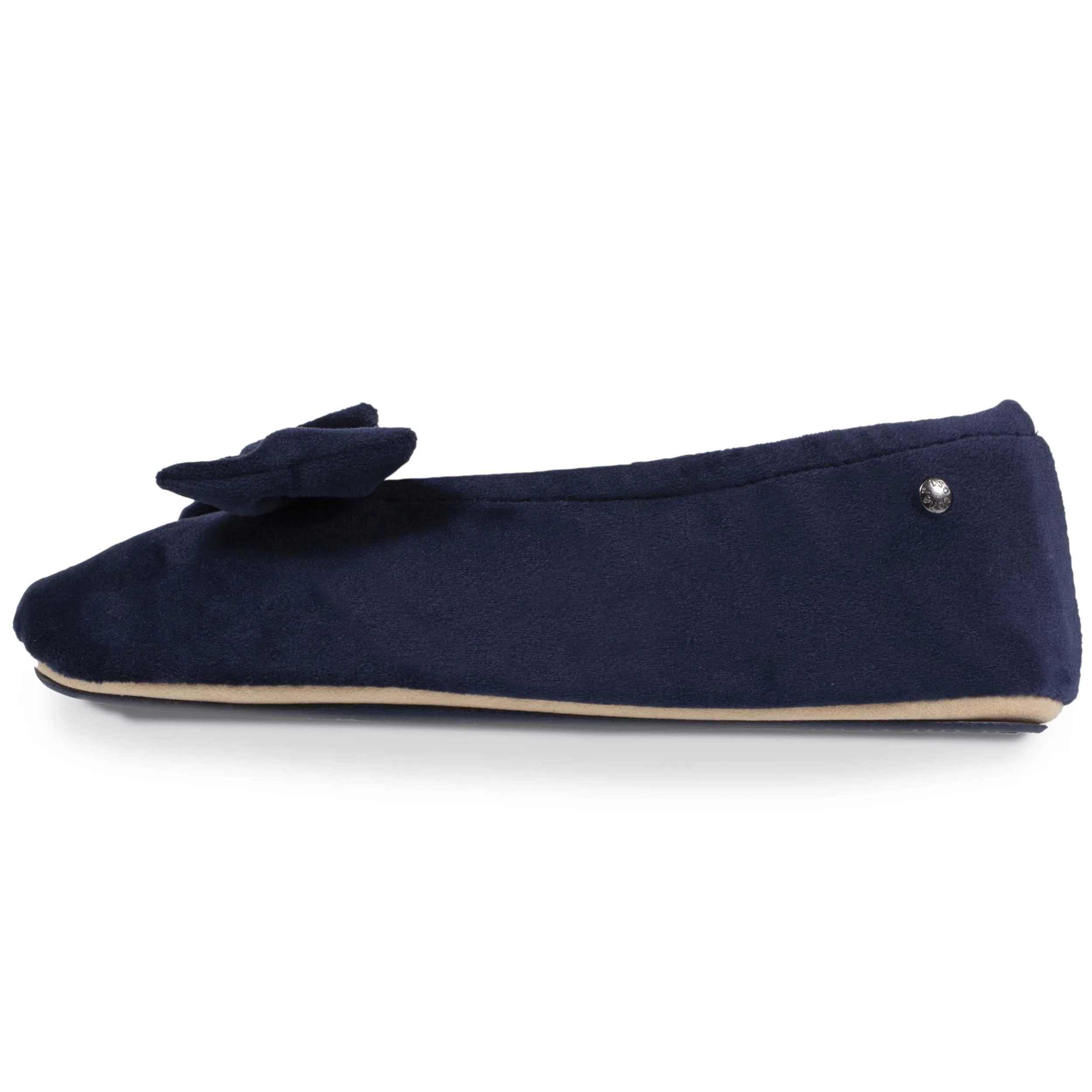 Chaussons ballerines Femme Grand Nœud Marine