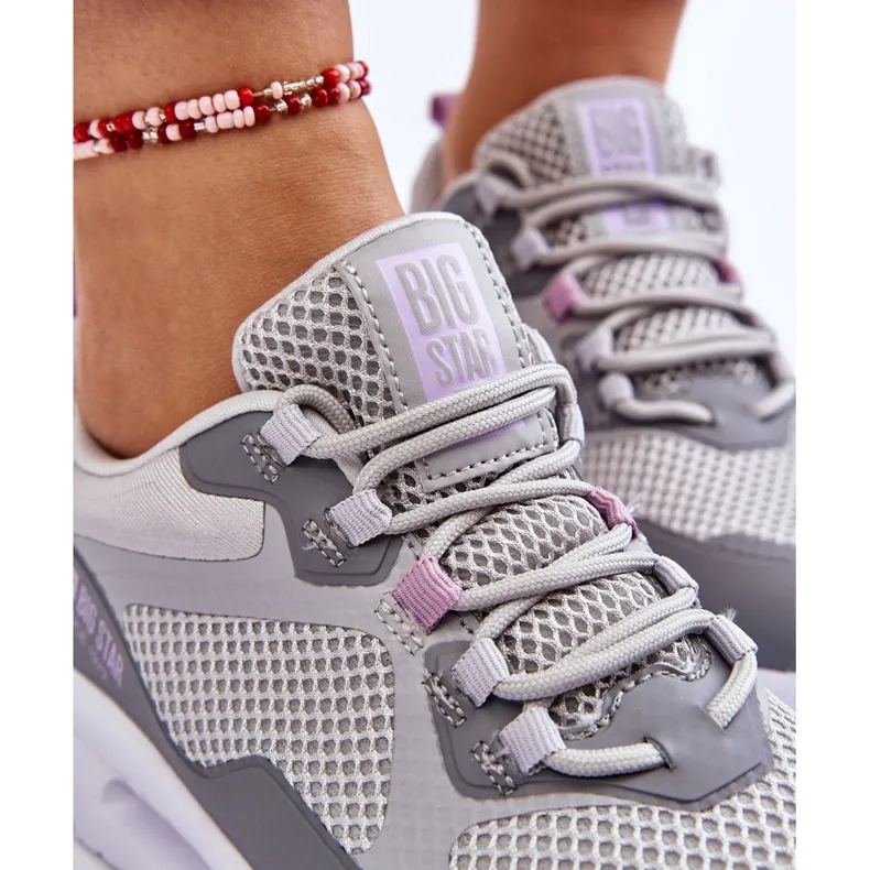 Chaussures de sport pour femmes Baskets Big Star LL274371 Gris