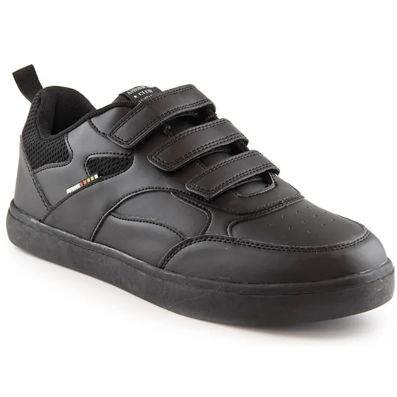 Chaussures de sport velcro American Club 149/23 noires le noir