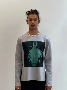 Comme des Garons SHIRT - Pull en Maille X Andy Warhol - FM-N004-S24 - Gris