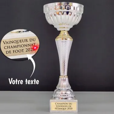 Coupe argentée et dorée personnalisable - Texte à graver