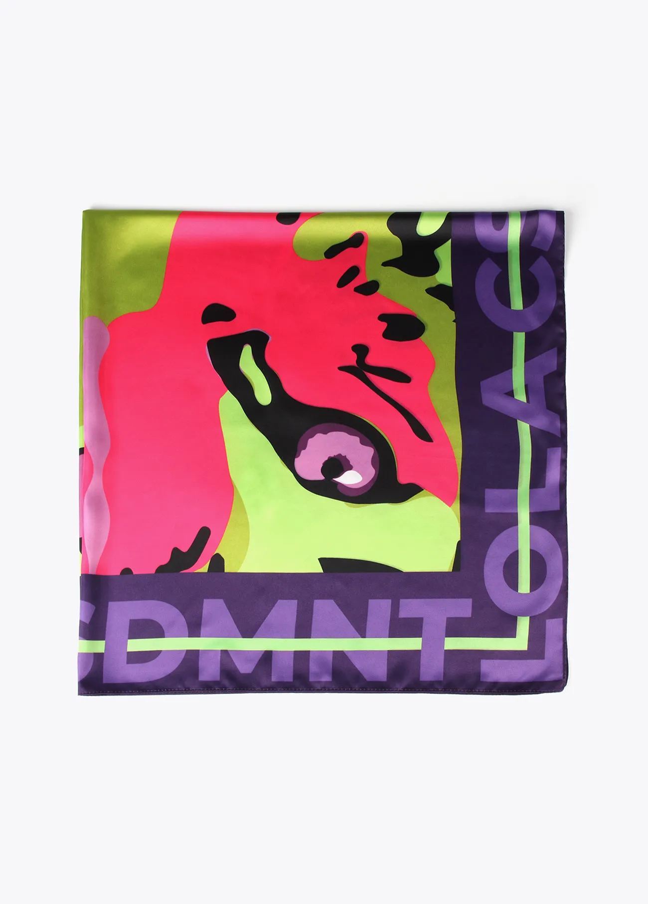 Foulard satiné visage animal