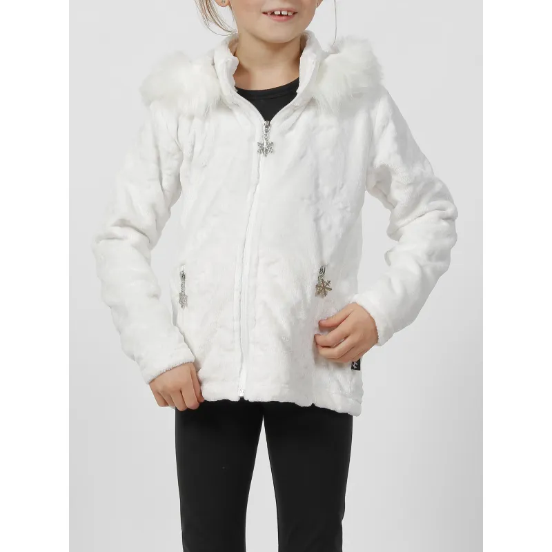 Gilet polaire courmayeur blanc fille - Angele Sportswear | wimod