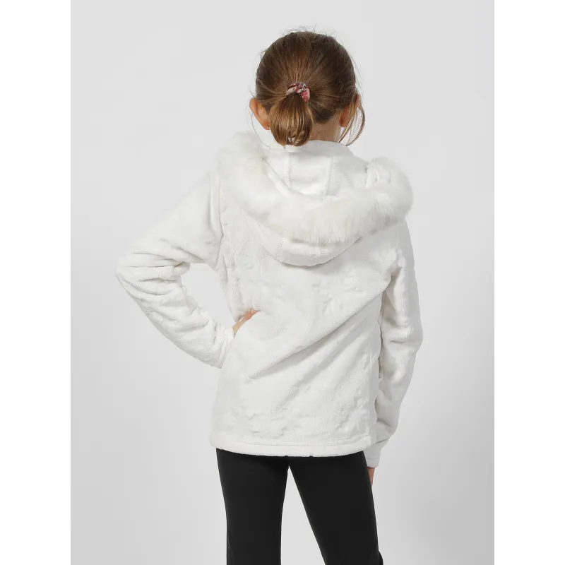 Gilet polaire courmayeur blanc fille - Angele Sportswear | wimod