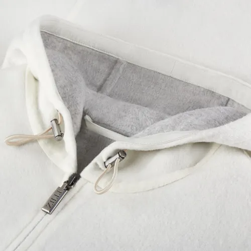 Gilet sans manches à capuche écru