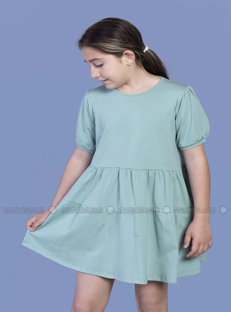 Green - Girls` Dress