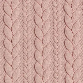 Jersey jacquard Cloqué Torsades – rosé