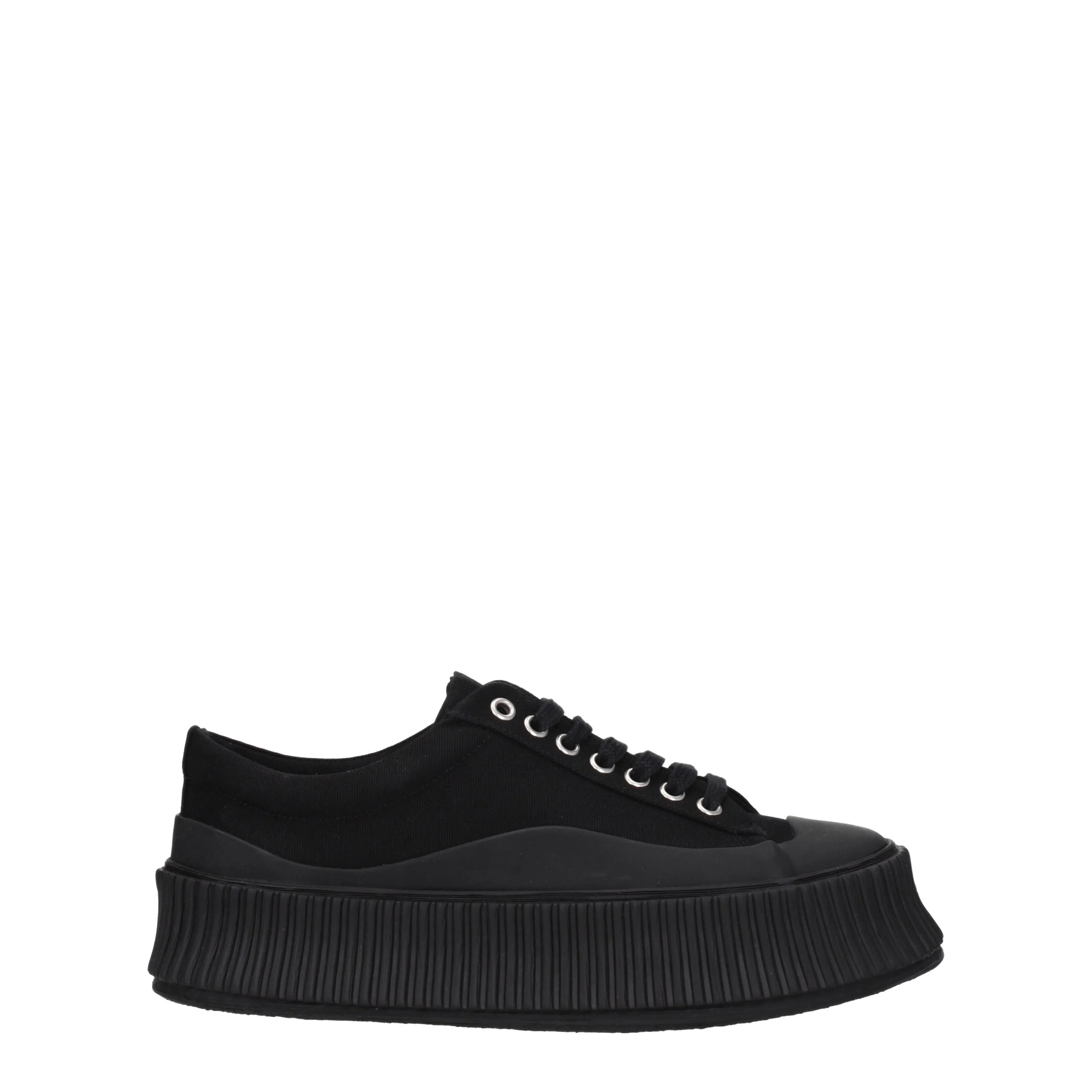 Jil sander baskets femmes tissu noir