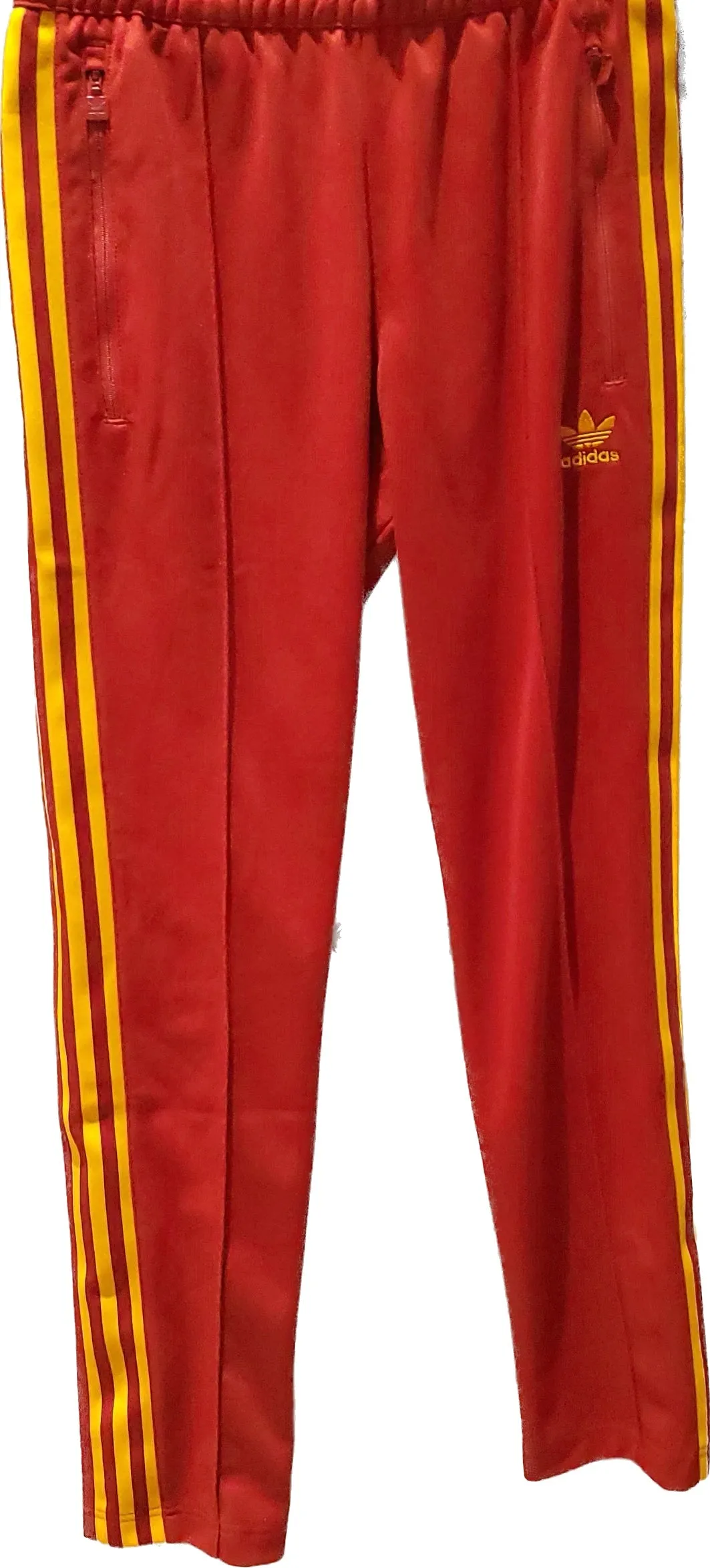 Pantalon adidas rouge et jaune