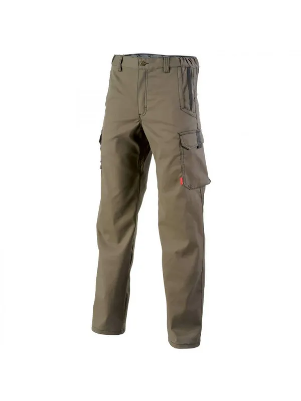 Pantalon de travail sans poches genoux marron A. Lafont