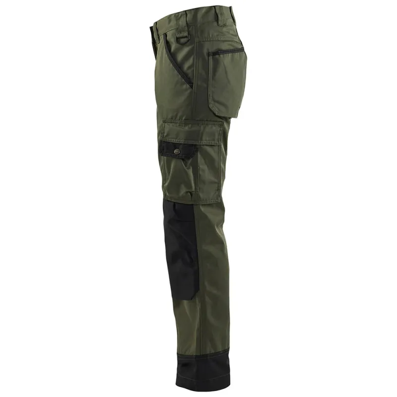 Pantalon paysagiste pour femme vert kaki Blaklader