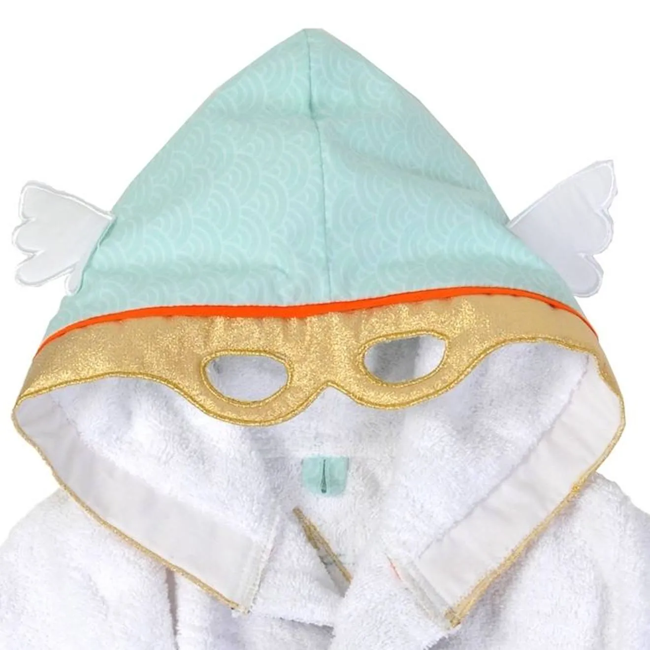 Peignoir enfant coton bio* Superhéros - 4/5 ans blanc - Little Crevette