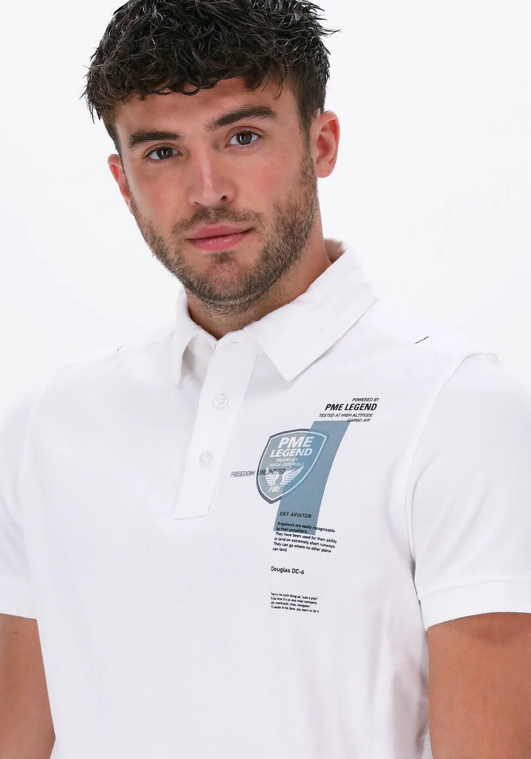 pme legend polo short sleeve polo stretch pique en blanc