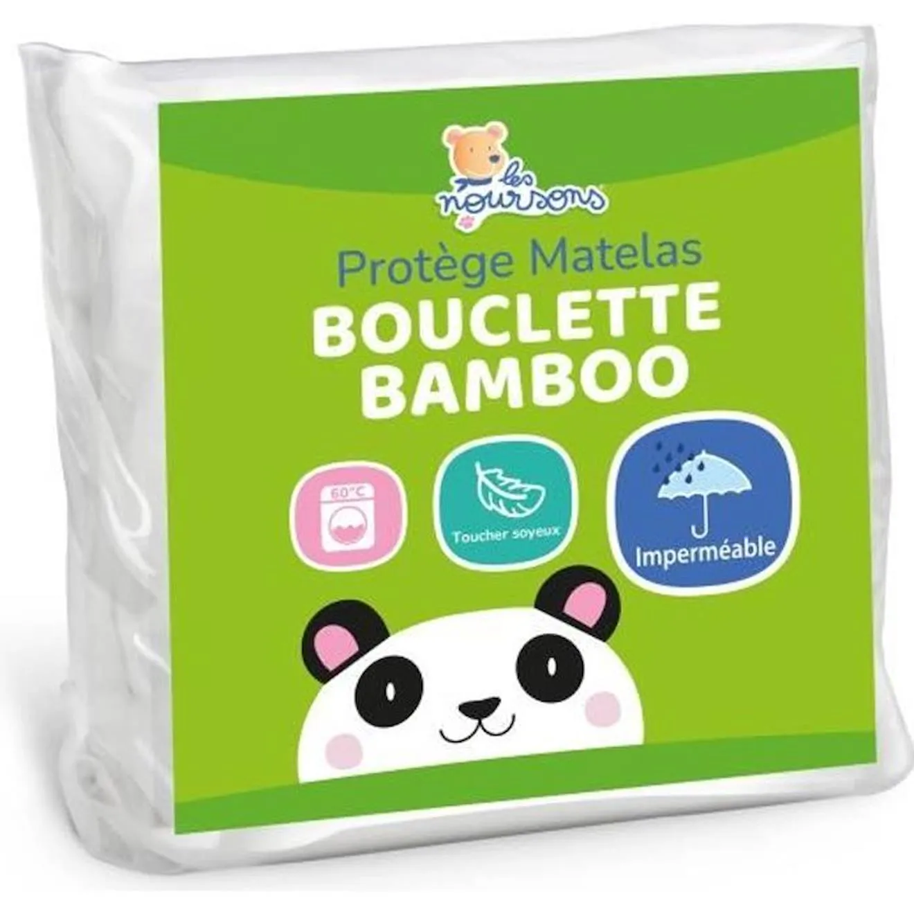 Protège Matelas Bébé Bamboo - 60x120 cm - Alèse Imperméable - Doux - Sans traitement chimique - Respirant et Silencieux blanc - 