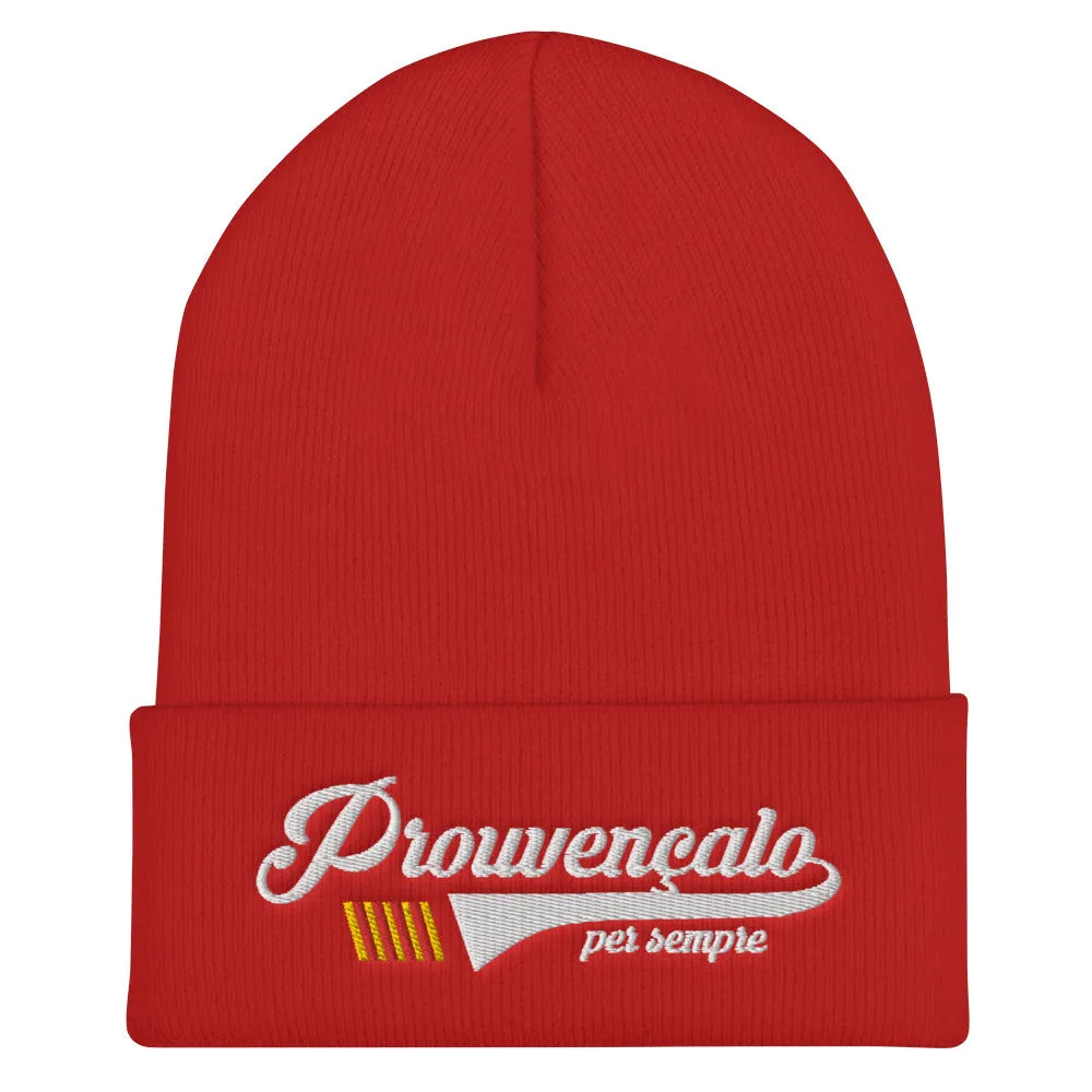Prouvenalo per sempre - Provence - Bonnet femme brodé noir ou rouge