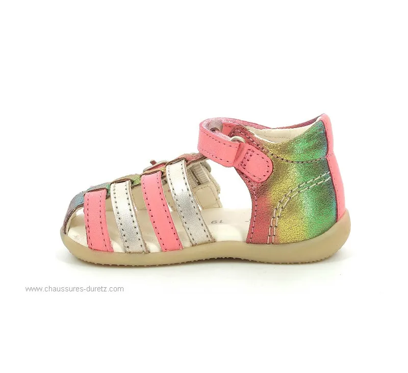 Sandales  Kickers BIGKRO Rose Métallisé