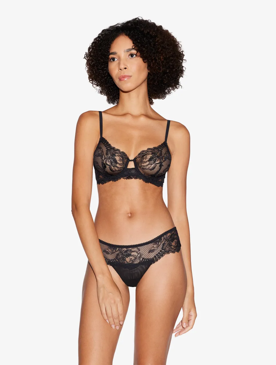 Soutien-gorge à armatures en dentelle noir