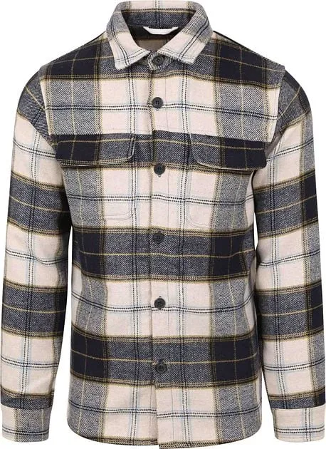 Suitable Surchemise September Flanel A Carreaux Beige SPE233