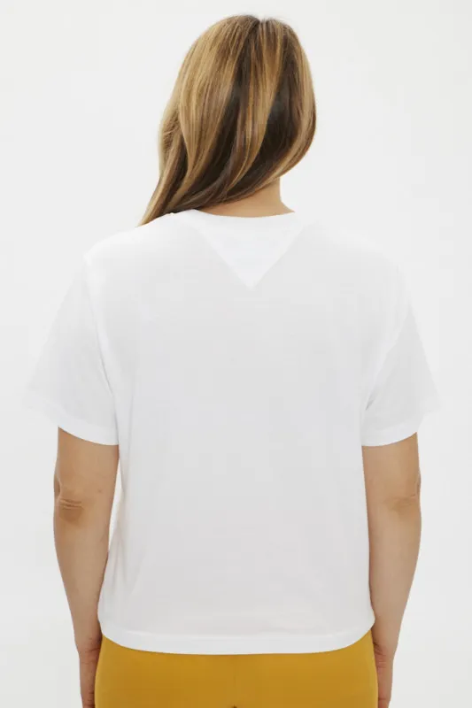 T-shirt blanc coupe courte