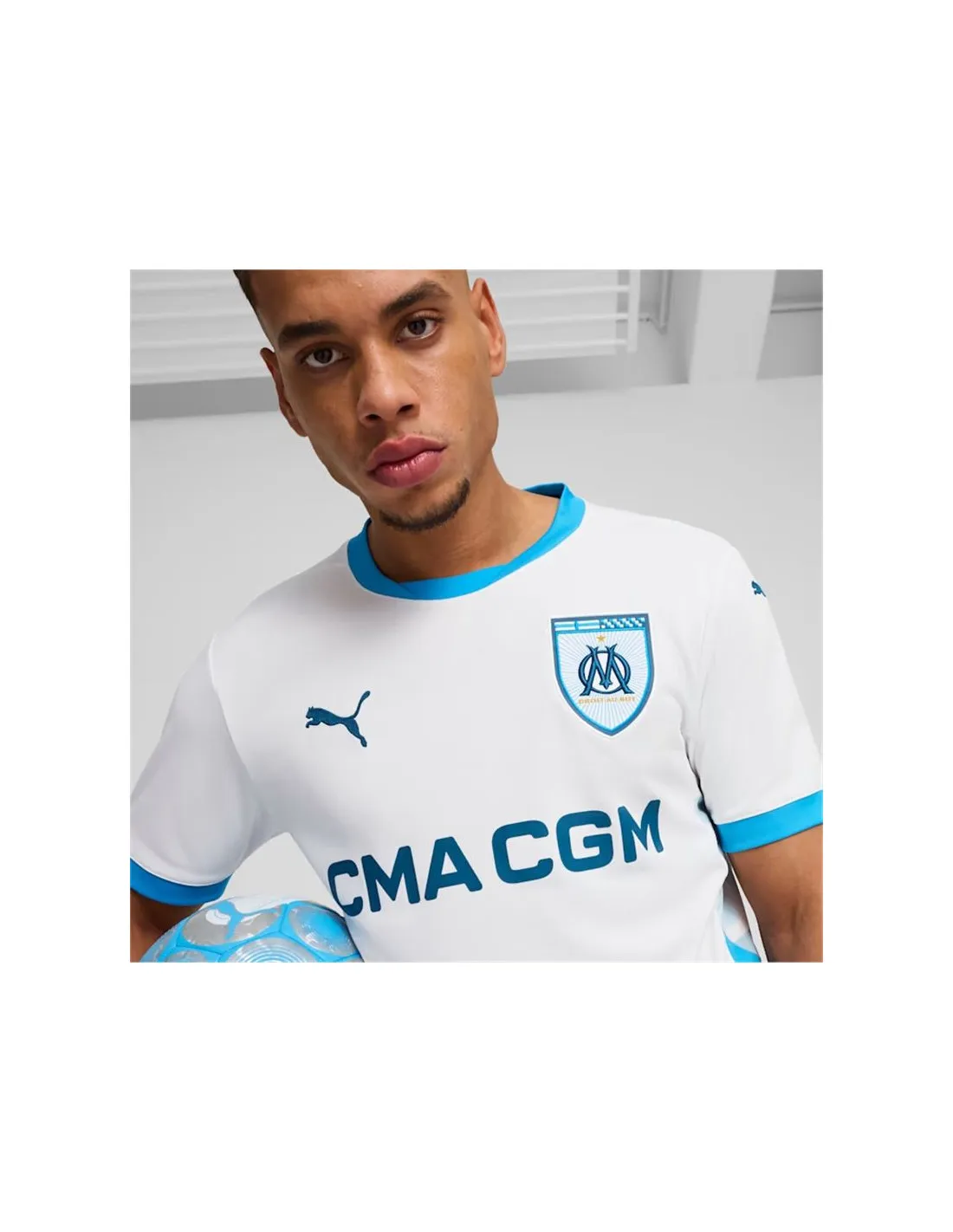 T-shirt Football de Puma Olynpique de Marseille Home Jersey Replica Homme