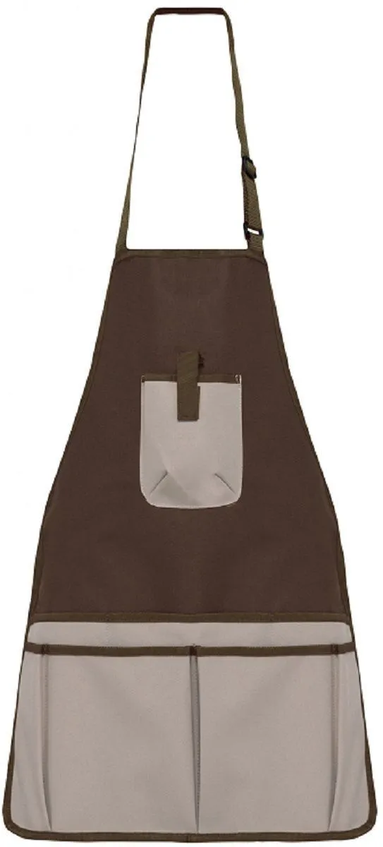 Tablier de jardinier imperméable - Unisexe - WK840 - marron et beige 